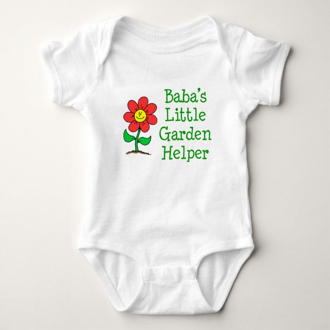 Baba's Little Garden Helper Baby Bodysuit (Front)