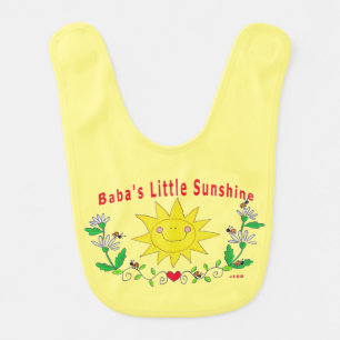 Baba's Little Sunshine Ukrainian folk art Bib