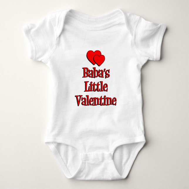 Baba's Little Valentine Baby Bodysuit (Front)