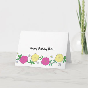 Baba's Petunias - Happy Birthday Baba Card