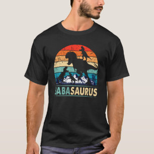 Babasaurus Rex Baba Dinosaur 3 Kids Funny Father S T-Shirt