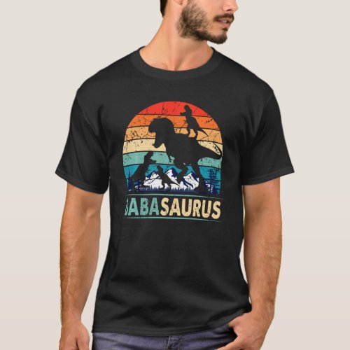 Babasaurus Rex Baba Dinosaur 3 Kids Funny Father S T_Shirt