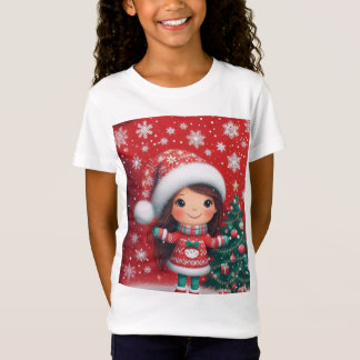 babay girl t-shirt chrismas design