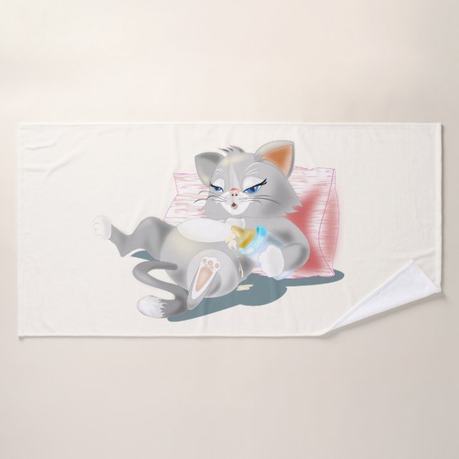 Babay Kitten Bath Towel Set - Custom Colors (Bath Towel)