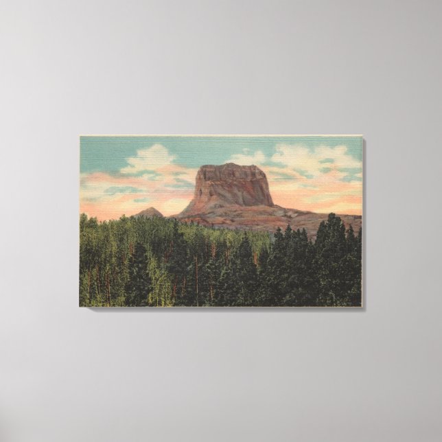 Babb, MT - View of Big Chief Mountain from Hwy Canvas Print (Front)