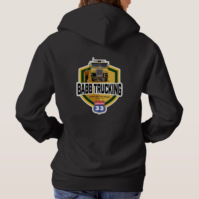 Babb Trucking Hoodie Design (Back)