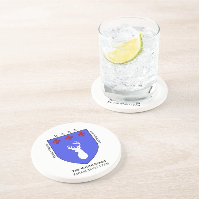 Babb White Stags Coaster (Side)