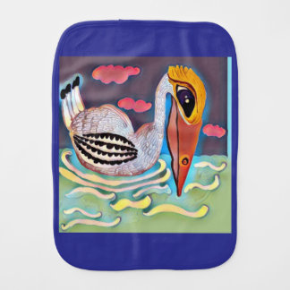 Babbie Pelican Baby Burp Cloth