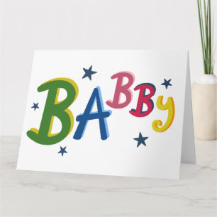 BABBY Black Country Words New Baby Card