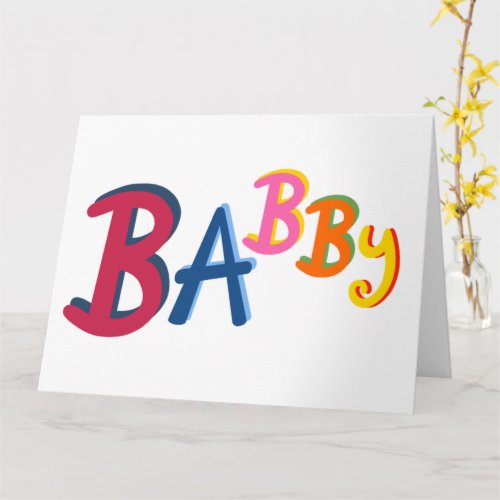 BABBY Black Country Words New Baby Card