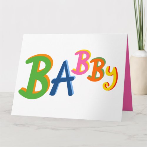 BABBY Black Country Words New Baby Card