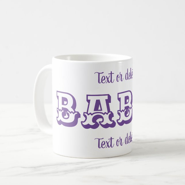 Babci Polish Grandmother Personalized Coffee Mug (Front Left)