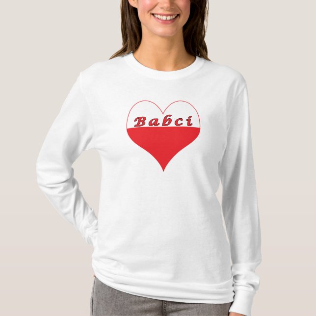 Babci Polish Heart T-Shirt (Front)