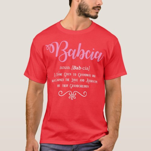 Babcia Definition Polish Grandmother  T_Shirt