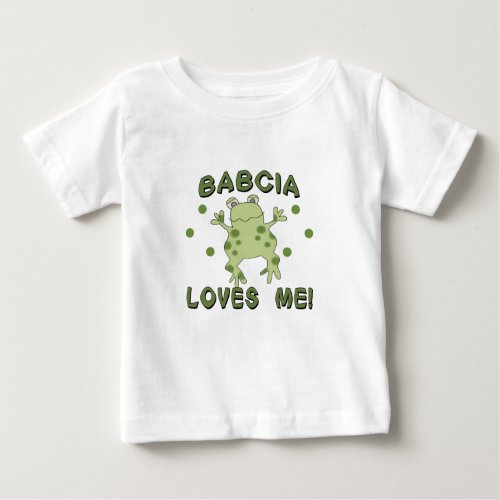 Babcia Loves Me Frog Baby T_Shirt