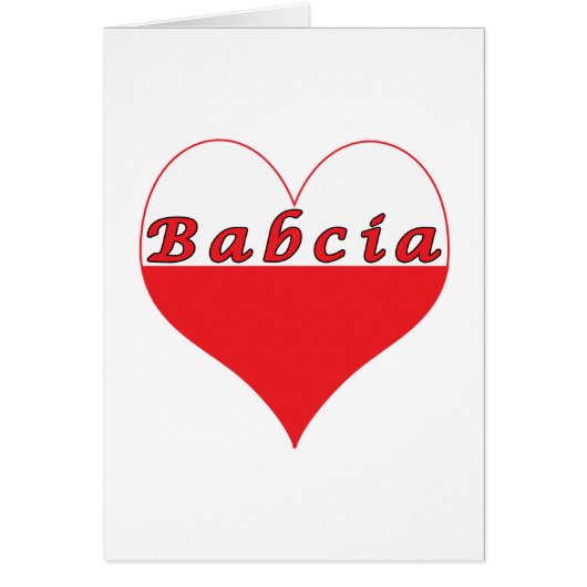 Babcia Polish Heart Cards (Front)