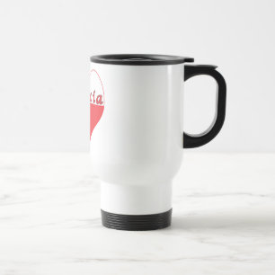 Babcia Polish Heart Travel Mug