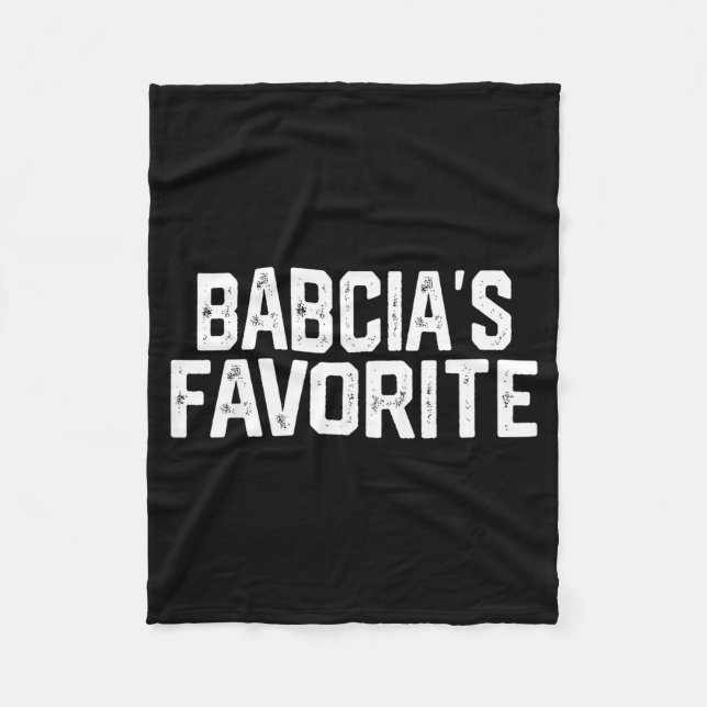 Babcia’s Favorite Funny Grandparent Granhild Vinta Fleece Blanket (Front)