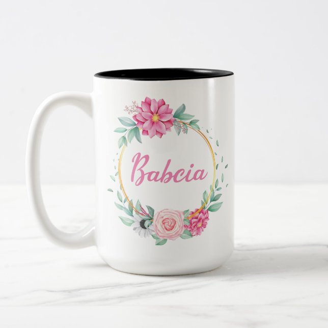 Babcia Two-Tone Coffee Mug (Left)