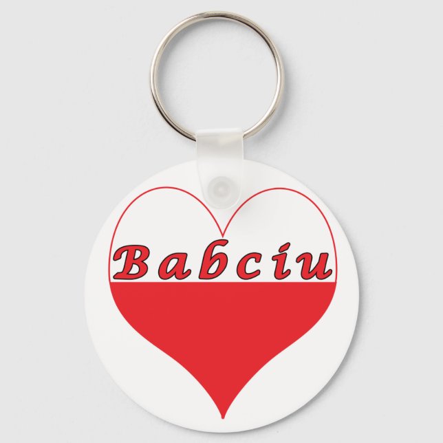 Babciu Polish Heart Keychain (Front)