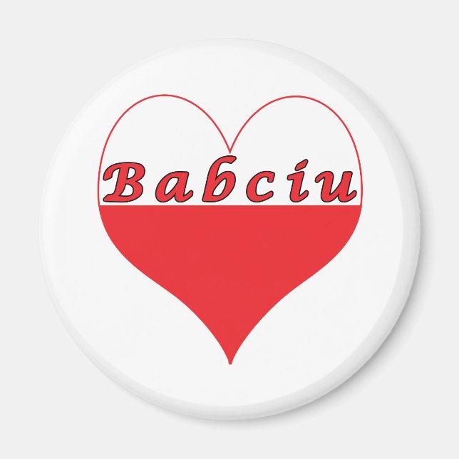 Babciu Polish Heart Magnet (Front)