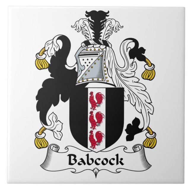 Babcock Family Crest Ceramic Tile (Front)