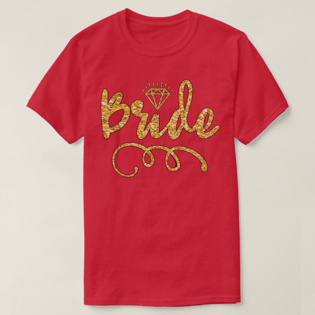 Babe Bride Trendy Retro Bride Squad Tribe Wedding  T-Shirt (Design Front)