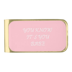 Babe Gold Finish Money Clip