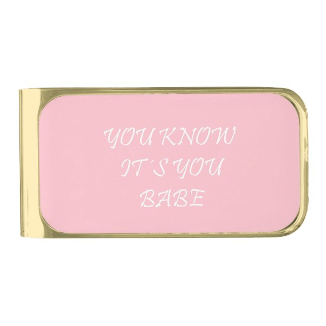 Babe Gold Finish Money Clip (Front)