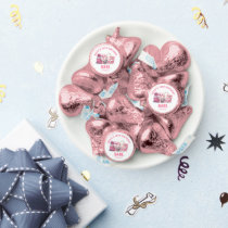 BABE Pink Pool Party Girl Birthday Thank You Hershey®'s Kisses®