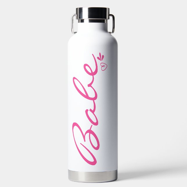 "Babe" Stainless Steel Water Bottle - Personalized (Front)