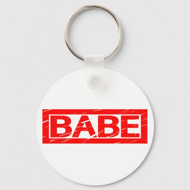 Babe Stamp Keychain (Front)