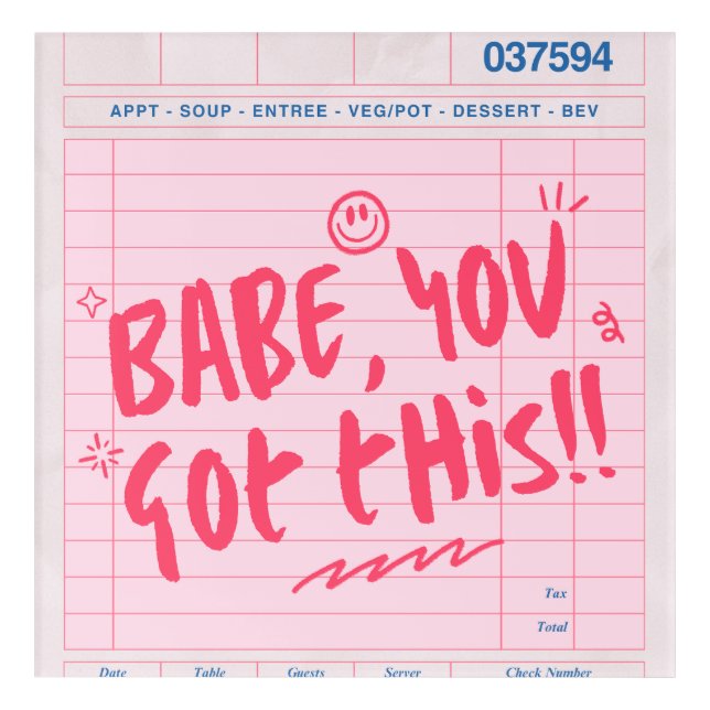 Babe U Got This Acrylic Print (Front)