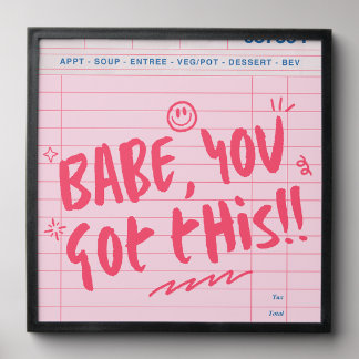 Babe U Got This Peel And Stick Photo Tile