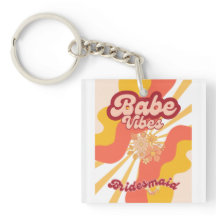 Babe Vibes Retro Bridesmaid Bridal Party T-Shirt