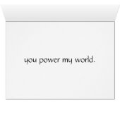 Babe, you power my world (Inside Horizontal (Bottom))