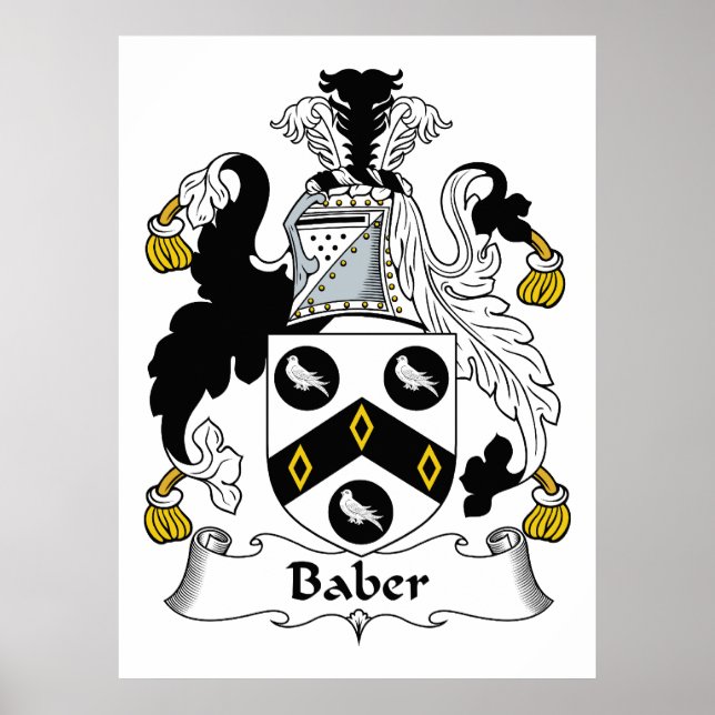 Baber Family Crest Poster (Front)