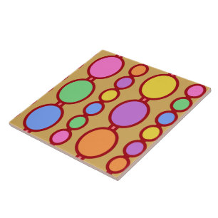 Babes Beads Bright Red Ceramic Tile