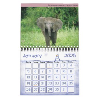 Babes Gone Wild/Wild Baby Animals DIY Year Calendar | Zazzle