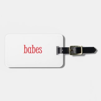 babes luggage tag