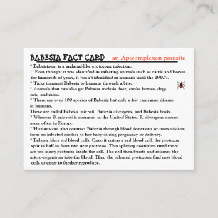 Babesia Fact Card