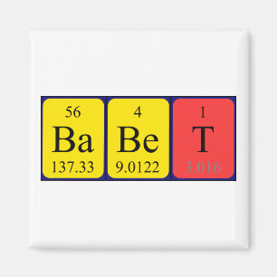 Babet periodic table name magnet
