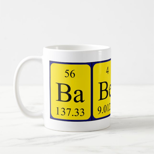 Babette periodic table name mug (Left)
