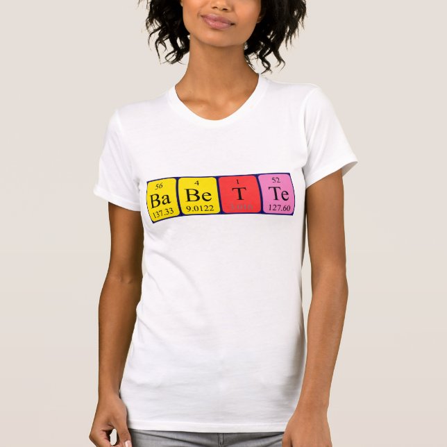 Babette periodic table name shirt (Front)