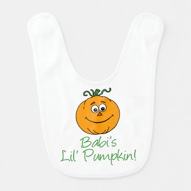 Babi Little Pumpkin Czech Grandchild Baby Bib (Front)