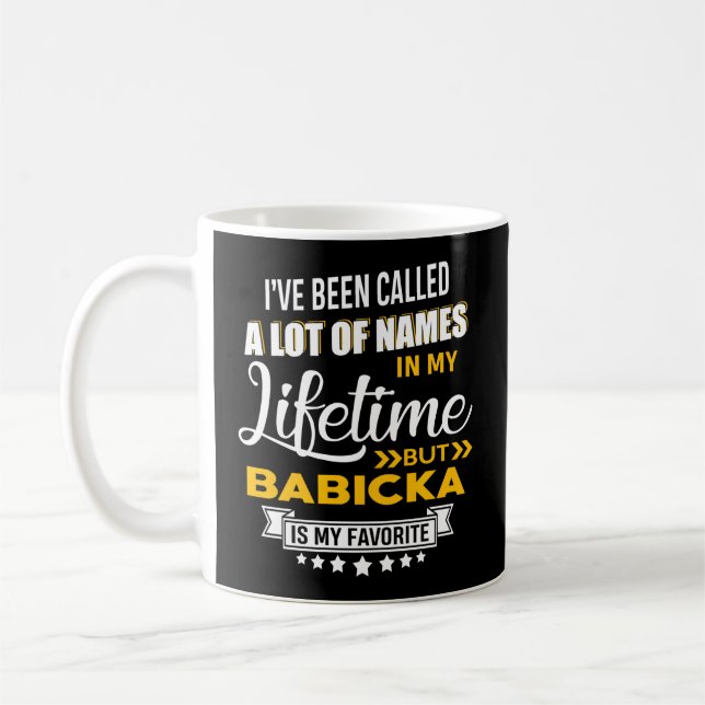 Babicka Is My Favorite Name Czech Grandma Mothers  Coffee Mug (Left)