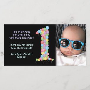 Babies 1st Birthday Thank You Photo Card