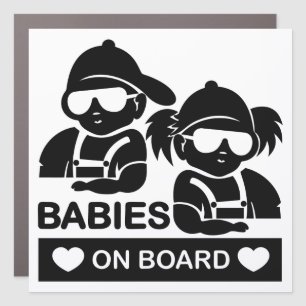 Babies - 7" x 7" Square Car Magnet