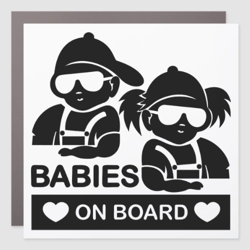 Babies _ 7 x 7 Square Car Magnet