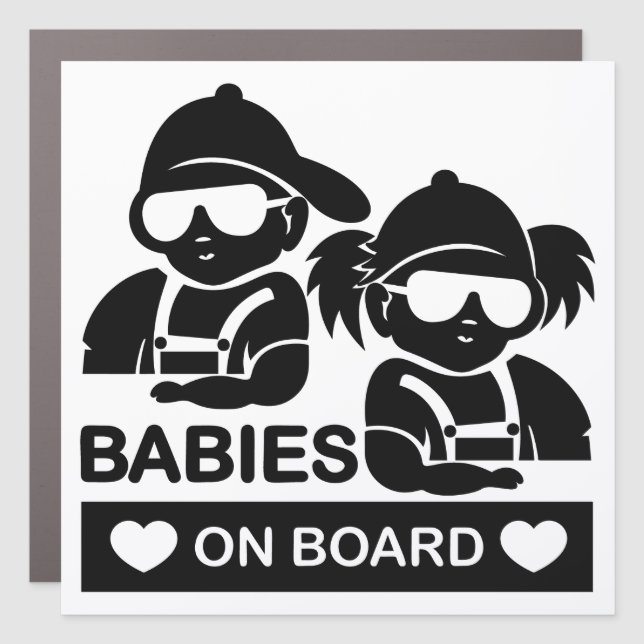 Babies - 7" x 7" Square Car Magnet (Front)
